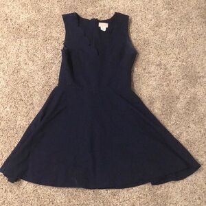 Navy scalloped dress